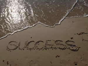 success written in the sand